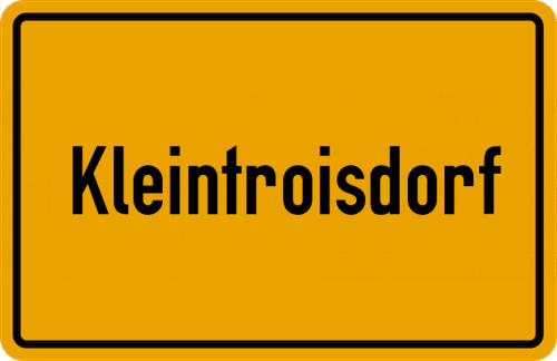 Ortsschild Kleintroisdorf