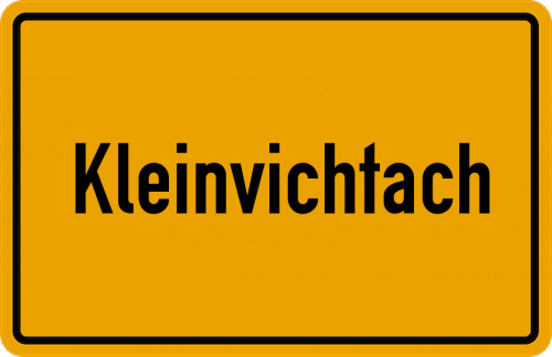 Ortsschild Kleinvichtach