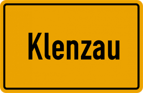 Ortsschild Klenzau