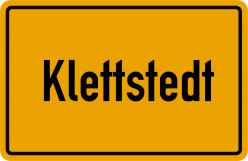 Ortsschild Klettstedt