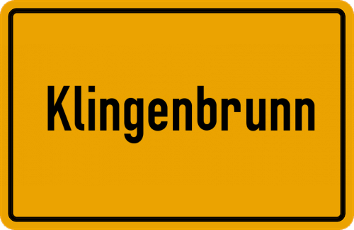 Ortsschild Klingenbrunn