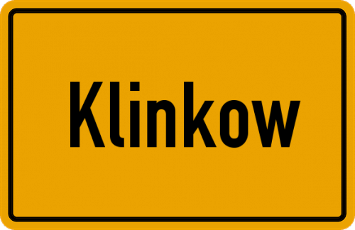 Ortsschild Klinkow