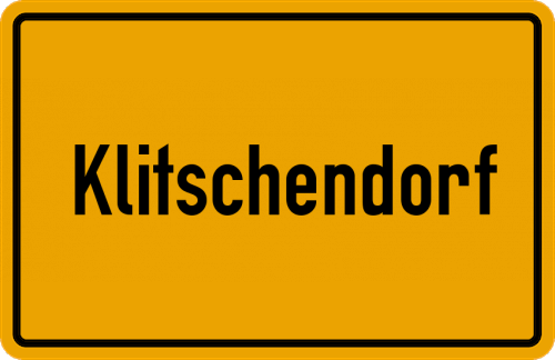 Ortsschild Klitschendorf