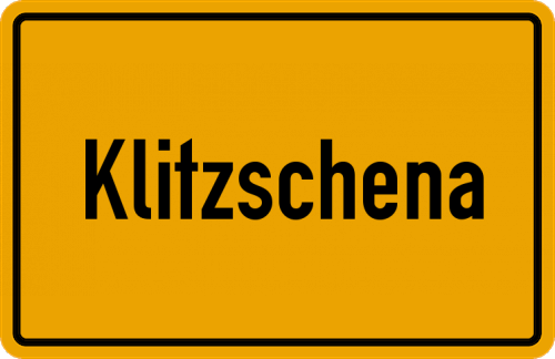 Ortsschild Klitzschena