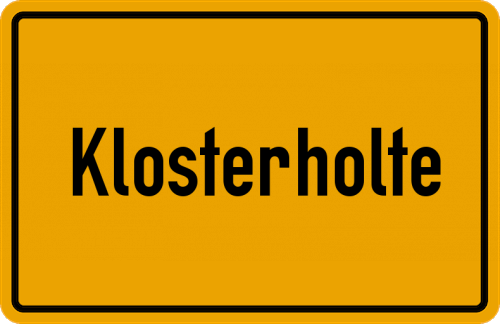 Ortsschild Klosterholte