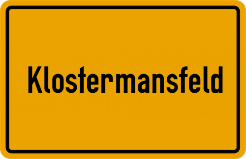 Ortsschild Klostermansfeld