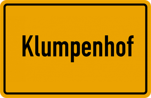 Ortsschild Klumpenhof