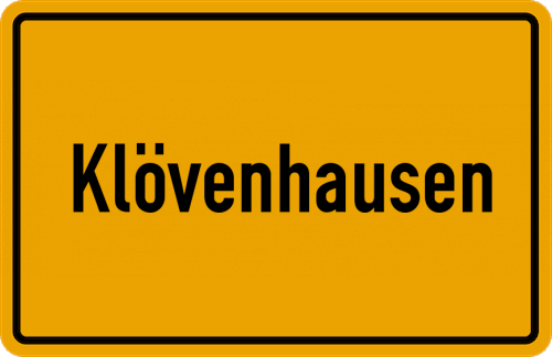 Ortsschild Klövenhausen