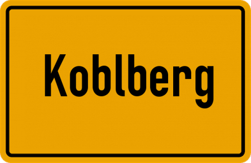 Ortsschild Koblberg