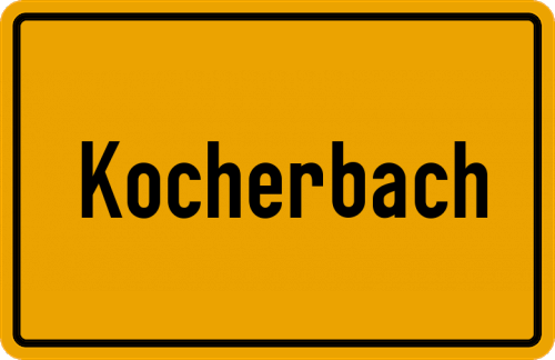 Ortsschild Kocherbach
