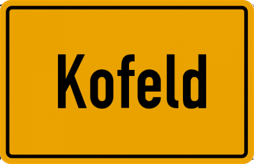Ortsschild Kofeld