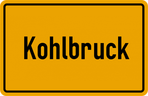 Ortsschild Kohlbruck