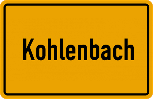 Ortsschild Kohlenbach