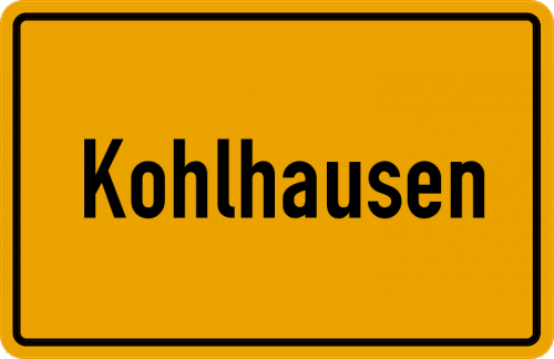 Ortsschild Kohlhausen