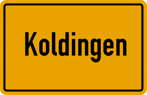 Ortsschild Koldingen, Kreis Hannover