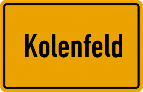 Ortsschild Kolenfeld