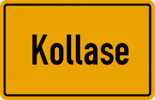 Ortsschild Kollase