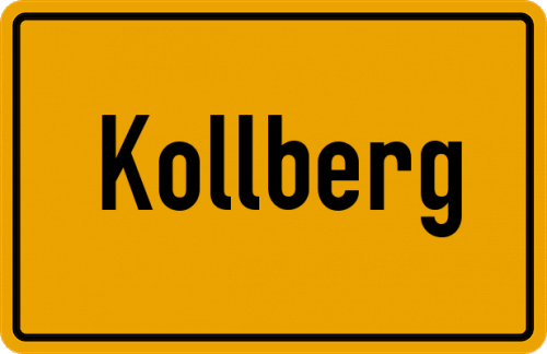 Ortsschild Kollberg, Inn