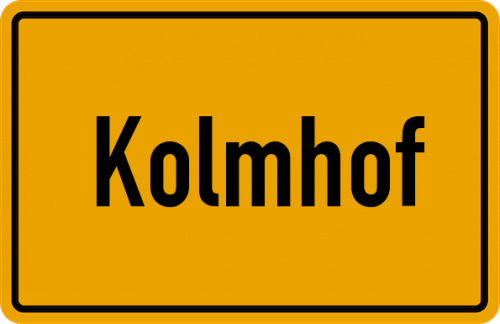 Ortsschild Kolmhof