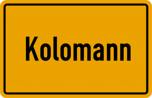 Ortsschild Kolomann