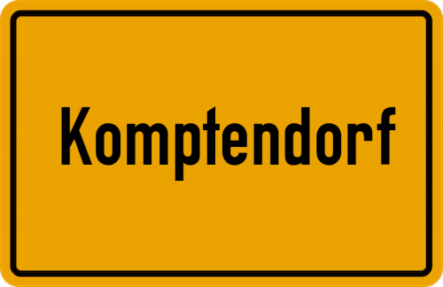 Ortsschild Komptendorf