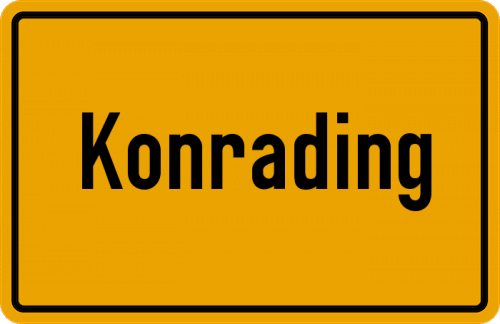 Ortsschild Konrading