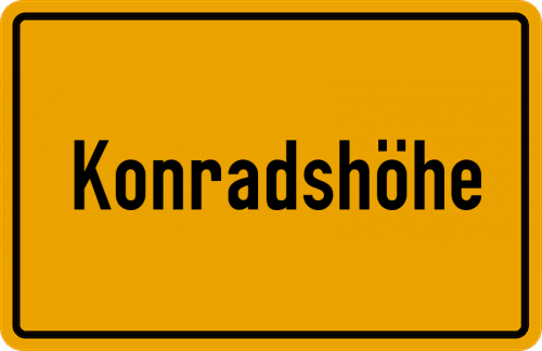 Ortsschild Konradshöhe