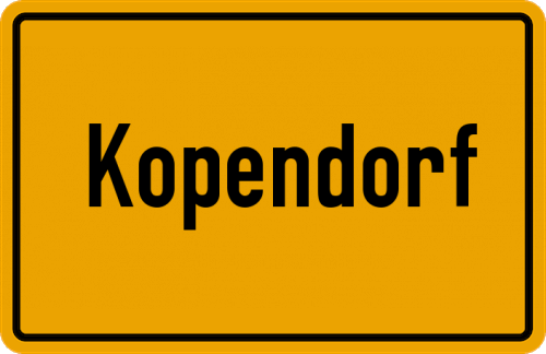 Ortsschild Kopendorf, Fehmarn