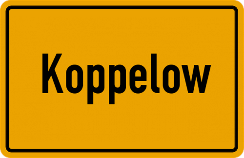 Ortsschild Koppelow