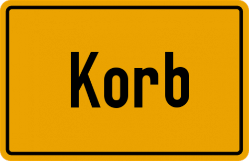 Ortsschild Korb, Baden