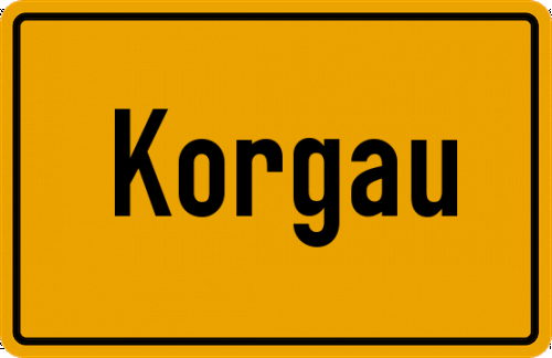 Ortsschild Korgau