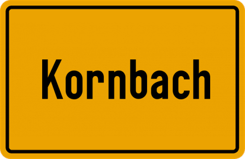 Ortsschild Kornbach
