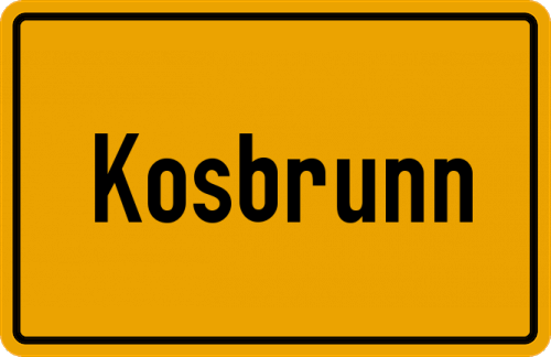 Ortsschild Kosbrunn