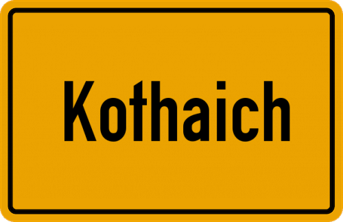 Ortsschild Kothaich, Waginger See