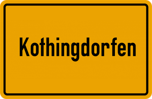 Ortsschild Kothingdorfen