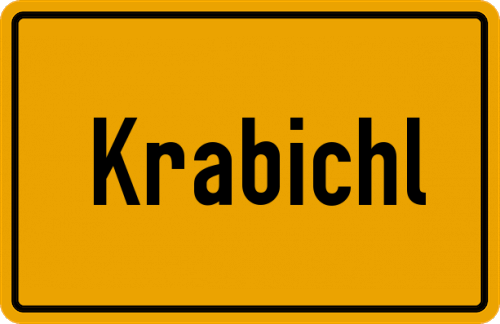 Ortsschild Krabichl