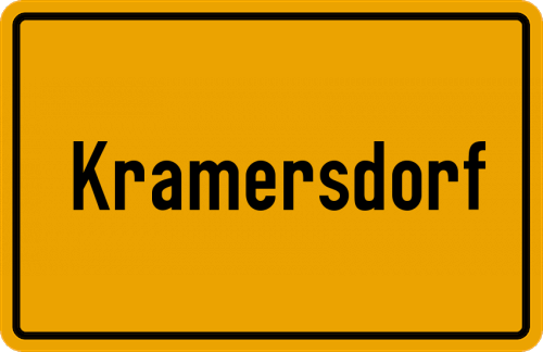 Ortsschild Kramersdorf