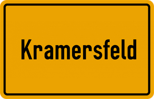 Ortsschild Kramersfeld