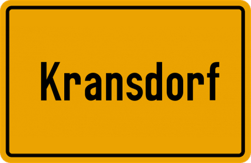 Ortsschild Kransdorf