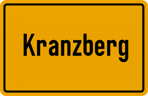 Ortsschild Kranzberg, Hallertau
