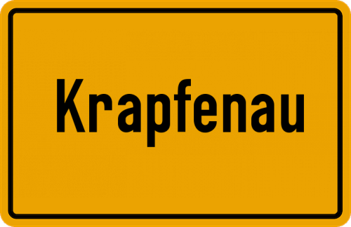 Ortsschild Krapfenau