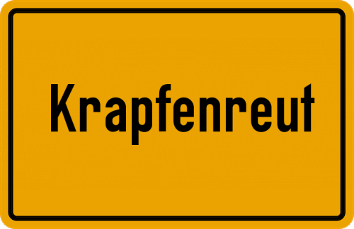 Ortsschild Krapfenreut