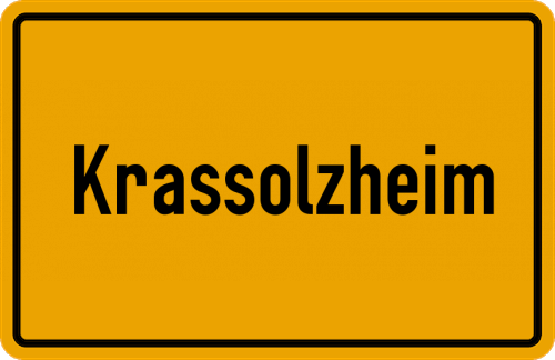 Ortsschild Krassolzheim