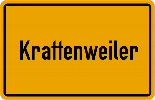 Ortsschild Krattenweiler