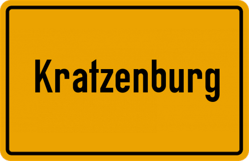 Ortsschild Kratzenburg