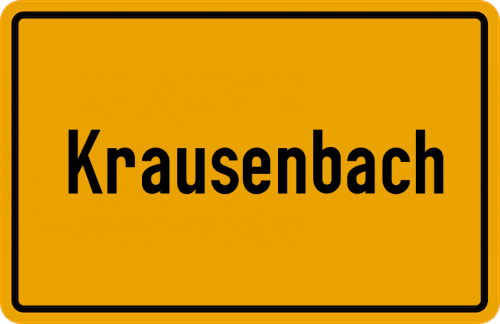 Ortsschild Krausenbach