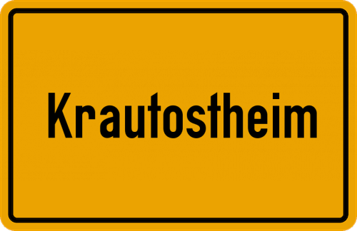 Ortsschild Krautostheim