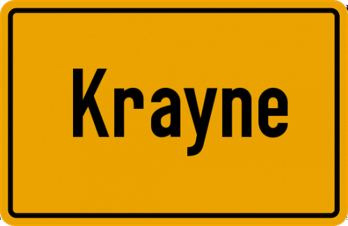 Ortsschild Krayne
