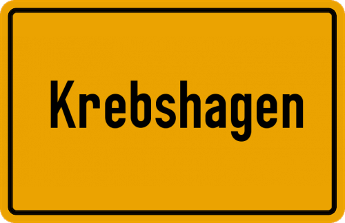 Ortsschild Krebshagen