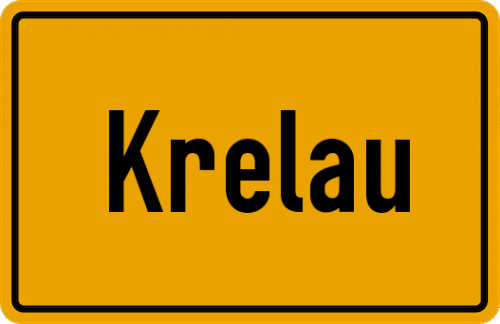 Ortsschild Krelau